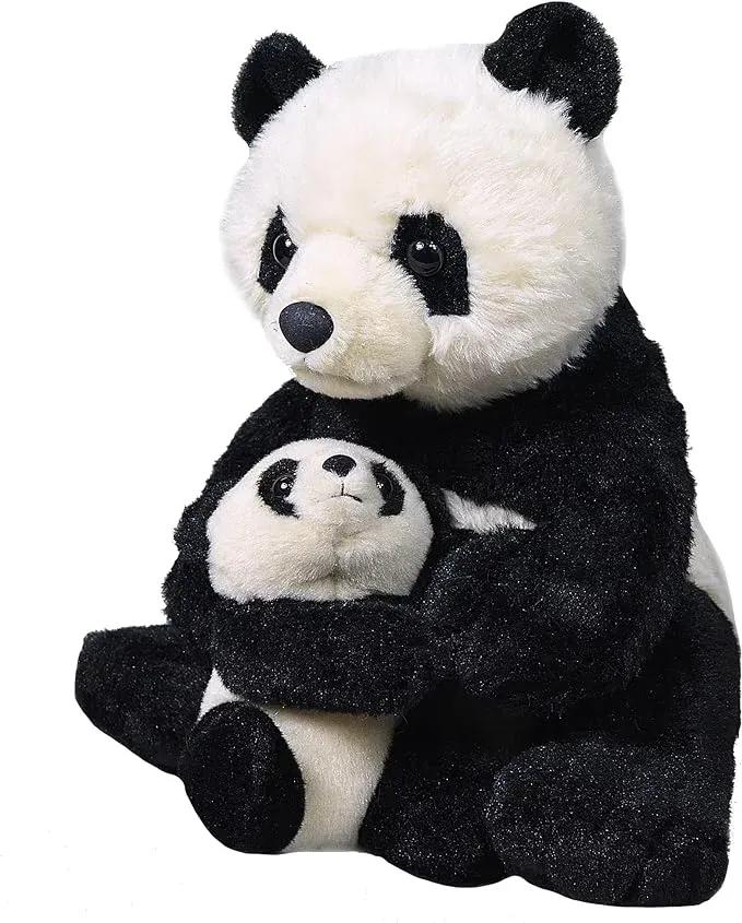 Peluche Panda avec bébé 38cm