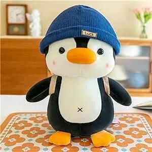 Peluche Pingouin Bonnet 23cm