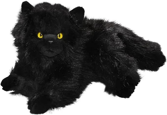 Chat en Peluche Noir Réaliste 30cm